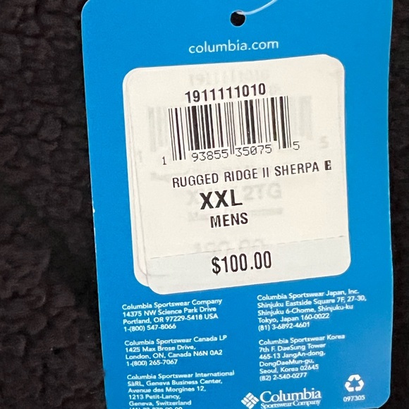 Columbia Black Sherpa Fleece Jacket NWT - Picture 6 of 6